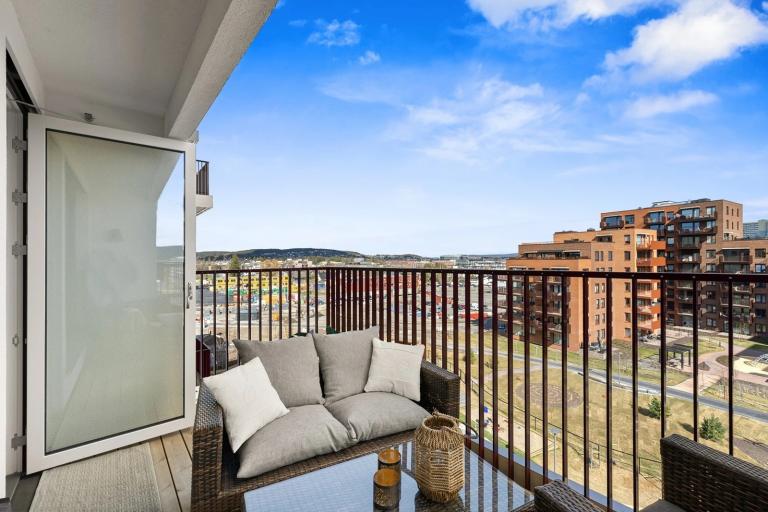 Balkong med fritt utsyn